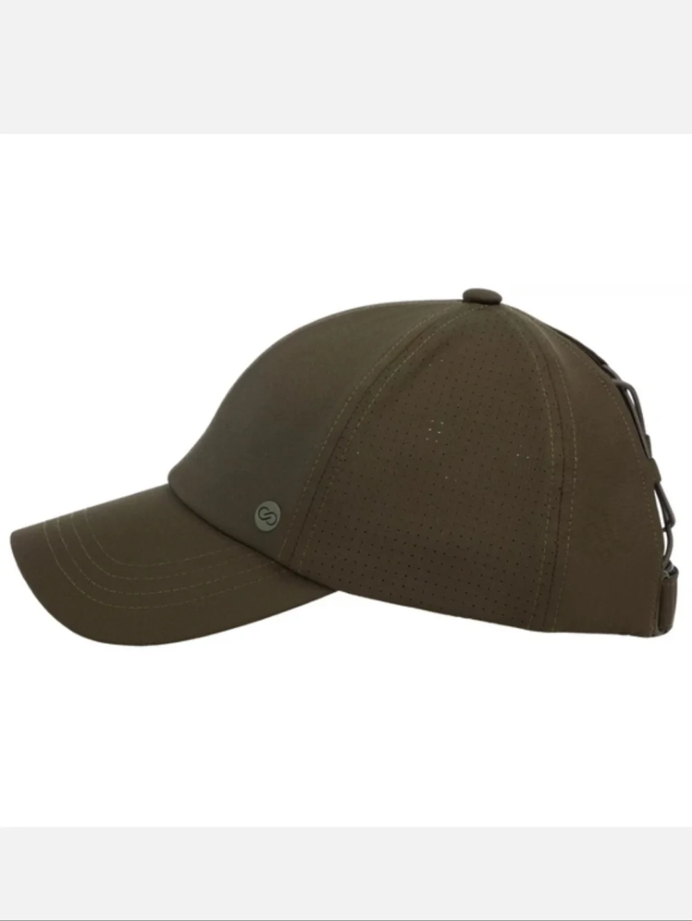 CALIA Deep Green Crossback Ponytail Messy Bun Performance Hat - NWT